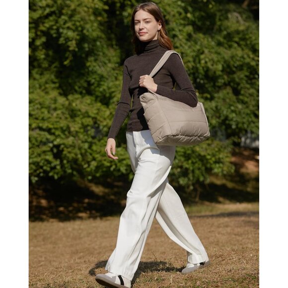 Ultra-Light Puffer Tote for Women - Versatile Handbag for Work & Travel - Picture 6 of 6